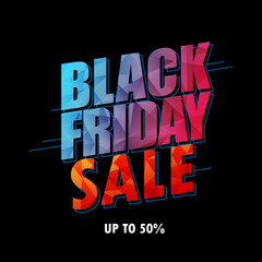 Abstract vector black friday sale layout background. For art template design