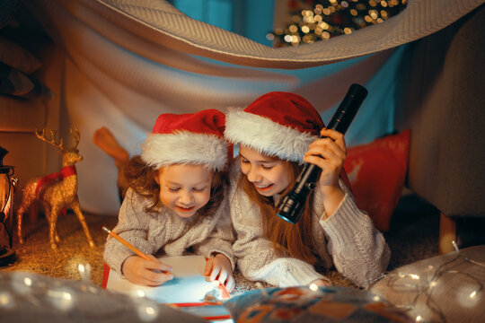 children writing letter to Santa