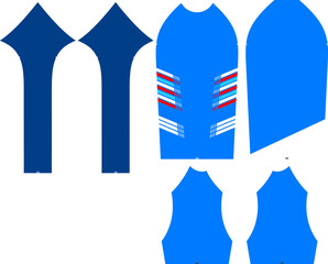 Rash Guard Artwork Pattern Half Sleeve Shirt Mock ups vectors 