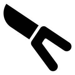 
Cutting tool, solid icon of cutter 
