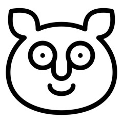 
Wildlife animal mammal, solid icon of koala 
