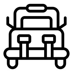 
Quadro jeep icon design, filled vector 
