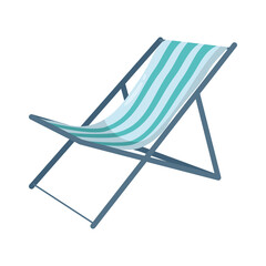 beach chair flat style icon