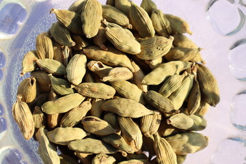 healthy and spicy Black Cardamom stock