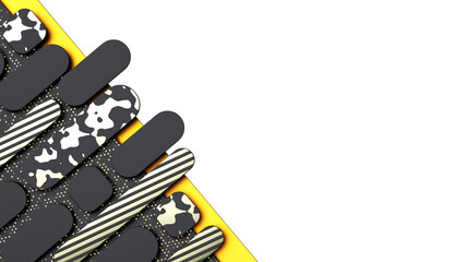 modern background for text black and wellow colors background concept 3d render image