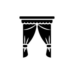 curtain icon design vector template
