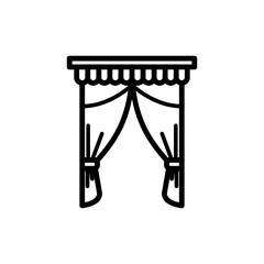 curtain icon design vector template