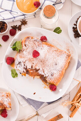 Bougatsa - Greek puff pastry with cream.