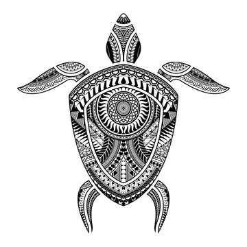 polynesian tattoo turtle
