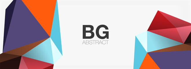 Obraz premium 3d mosaic abstract backgrounds, low poly shape geometric design