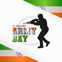 Army Day in India Vector Illustration. Suitable for greeting card poster and banner