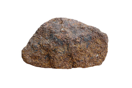 laterite stone rock isolated on a white background.