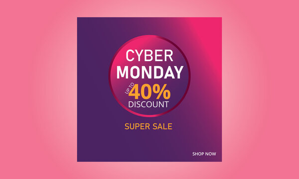 Cyber Monday Poster Design for Ecommerce Product. Social media design.