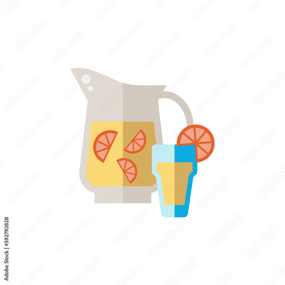 Poster lemonade icon. simple element from grill and barbecue collection. creative lemonade icon for web des