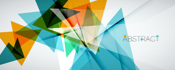 Geometric abstract background. Color triangle shapes. Vector illustration for covers, banners, flyers and posters and other designs