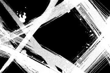 Brush painted lines & drops