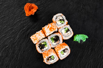 Sushi. Rolls. Nigiri. Maki. Sushi Set