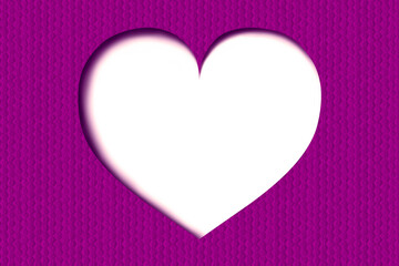 Heart, love, romance or valentine's day  icon for apps and websites on purple rough background