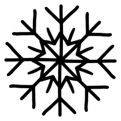 snowflake black on white background, isolated, vector, illustration, tattoo, laser cut, traditional holiday pattern, winter ornament