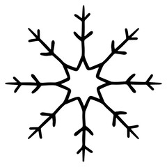 snowflake black on white background, isolated, vector, illustration, tattoo, laser cut, traditional holiday pattern, winter ornament