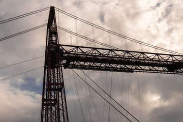 Obraz premium suspension bridge in the basque country