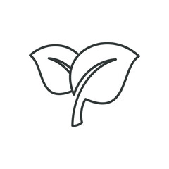 Icon vector graphic of leaf, good for template web etc