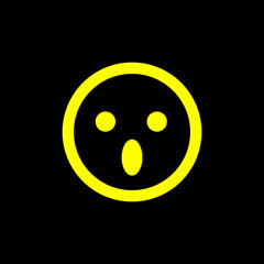 emoticon with a shocked / shocked face