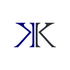 letter kk logo design vector