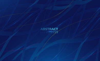 Modern 3d blue science technology abstract background with 3d ribbons and roots with shiny edges