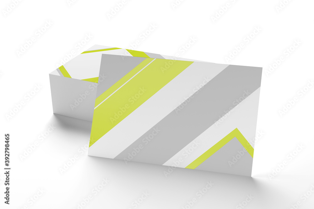Poster mock up of businesscard on a white background - 3d rendering