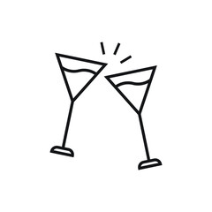 Cheers icon design isolated on white background