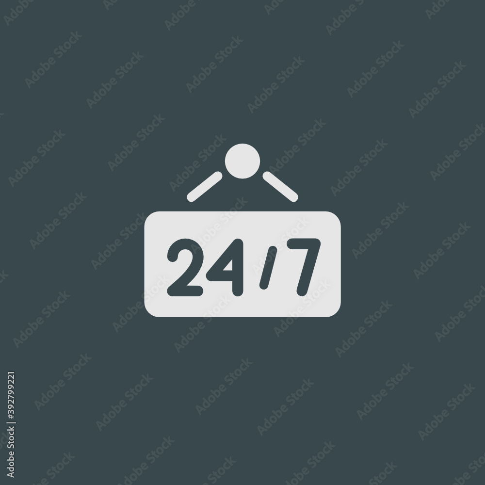 Sticker 24/7 - tile icon