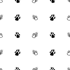 Naklejka na ściany i meble Doodle fox foot print seamless pattern for nursery.