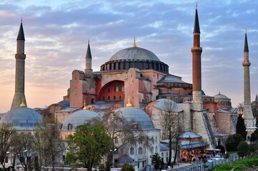 View of Hagia Sophia in Istanbul, Turkey.