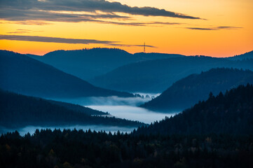sunrise over the mountains