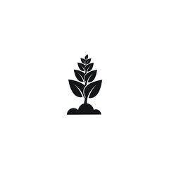 Icon vector graphic of plant, good for template illustration