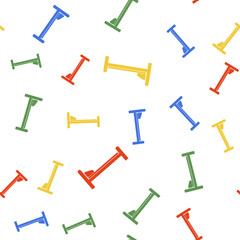 Color Hospital Bed icon isolated seamless pattern on white background. Vector.