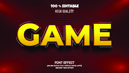 Game text effect. editable font
