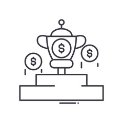 Premium segment icon, linear isolated illustration, thin line vector, web design sign, outline concept symbol with editable stroke on white background.