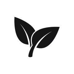 Icon vector graphic of leaf, good for template web etc