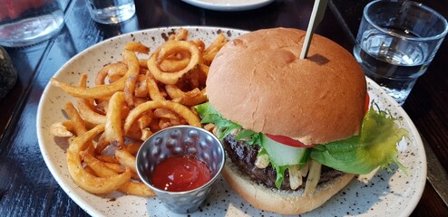 Burger and Fries