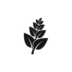 Icon vector graphic of leaf, good for template web etc
