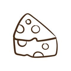 delicious cheese line style icon