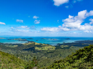 Fototapeta na wymiar Scenic Coromandel Peninsula NZ coastline seascape