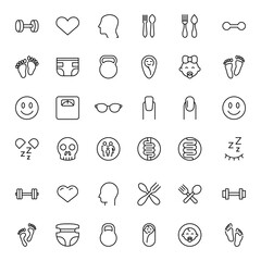 People line icon set.