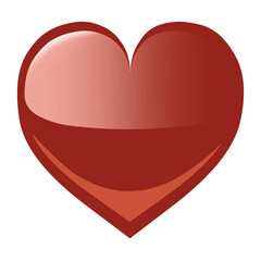 red metallic  heart 