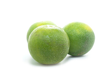 Fresh lime isolated on white background