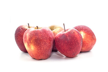 Red apple isolated on white background with clipping path and full depth of field