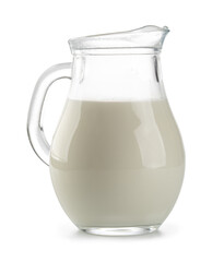 milk pitcher isolated on a white background - obrazy, fototapety, plakaty