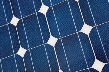 Close up of a blue sun cell, background texture.